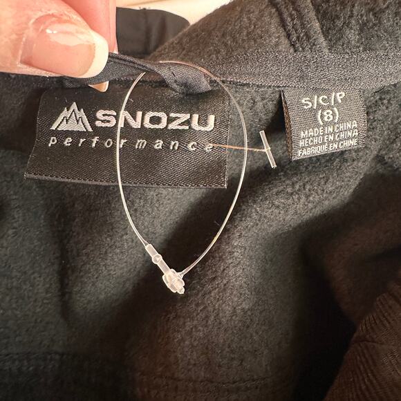 Snozu Black Boys Zip Up Hoodie Jacket New with tags Size Small (8) - Picture 6 of 7